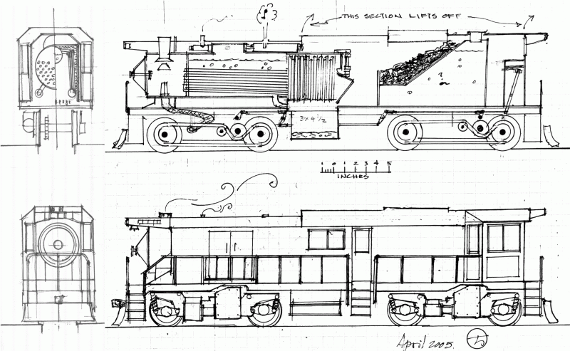Proposed 3-1/2" gauge B-B Modern Steam Locomotive